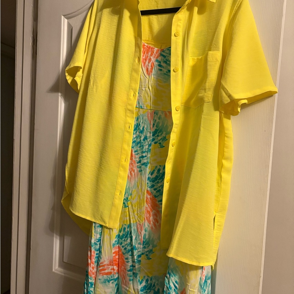 NWT Emily Wonder maxi dress size large. With blouse